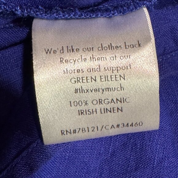 Eileen Fisher Casual A-Line Linen Blouse - Picture 3 of 6